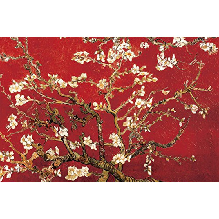 Vault W Artwork Almond Blossoms On Paper by Vincent Van Gogh